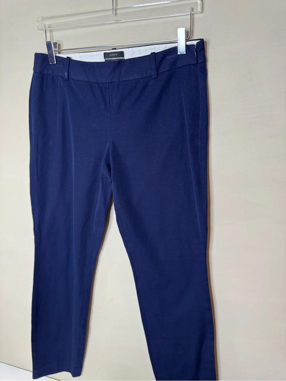 J.Crew Minnie Pants Women’s 8 Tall Navy Blue Stretch Ankle Career Slim Fit